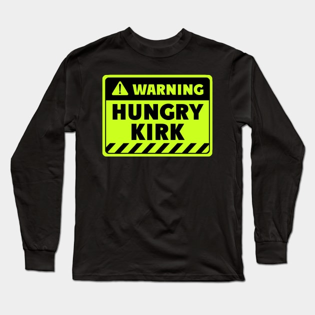 hungry Kirk Long Sleeve T-Shirt by EriEri